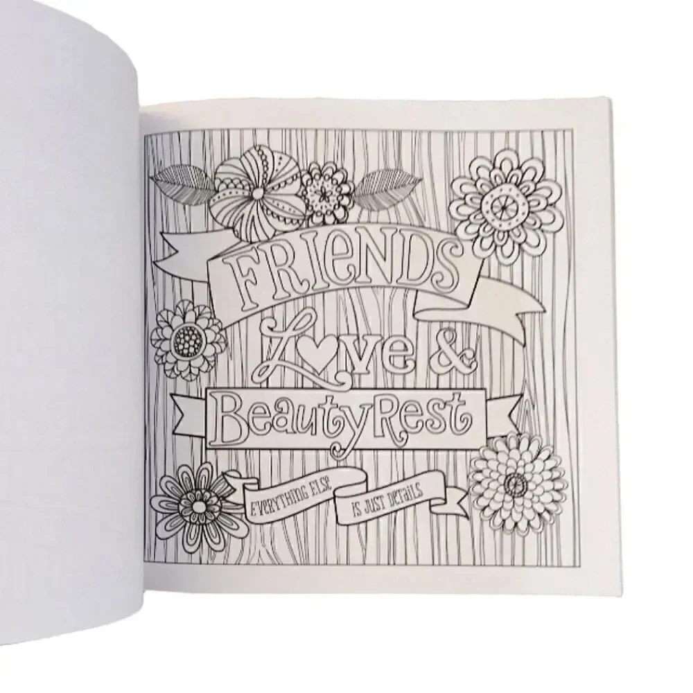 Hallmark Adult Coloring &‎ Cocktails Book with Colored Pencils and Erasers Lot